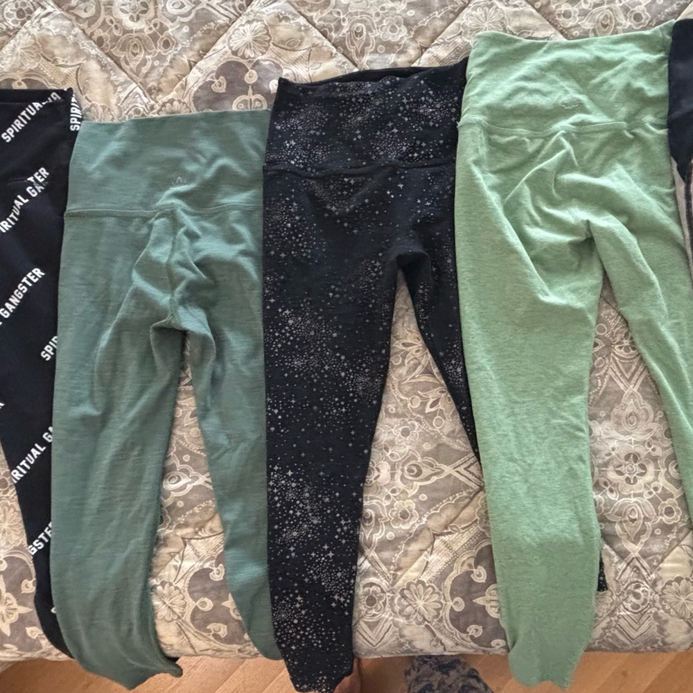 Green and Black Leggings
